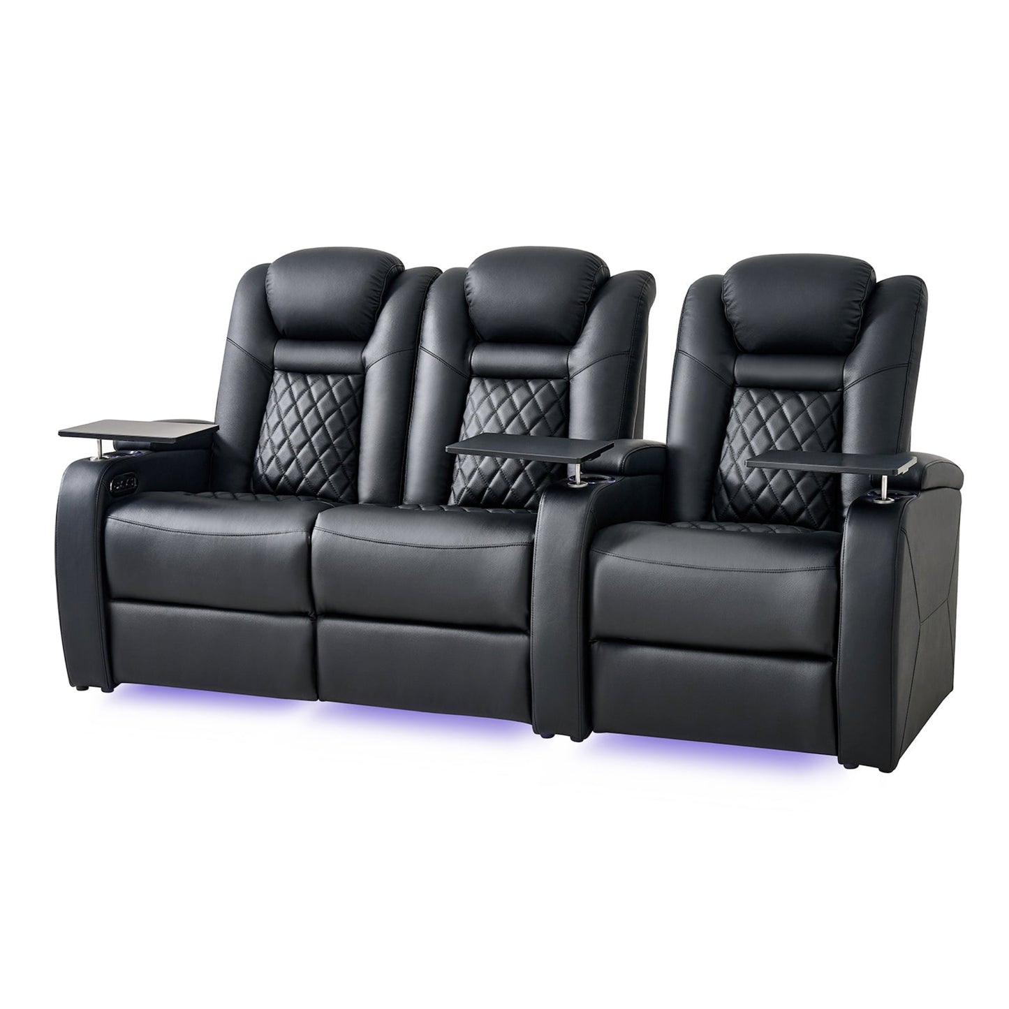 soothroom 3 Seat Power Reclining Theater Seating with Loveseat Option