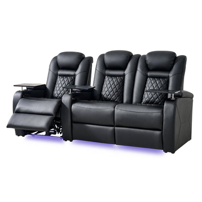 soothroom 3 Seat Power Reclining Theater Seating with Loveseat Option