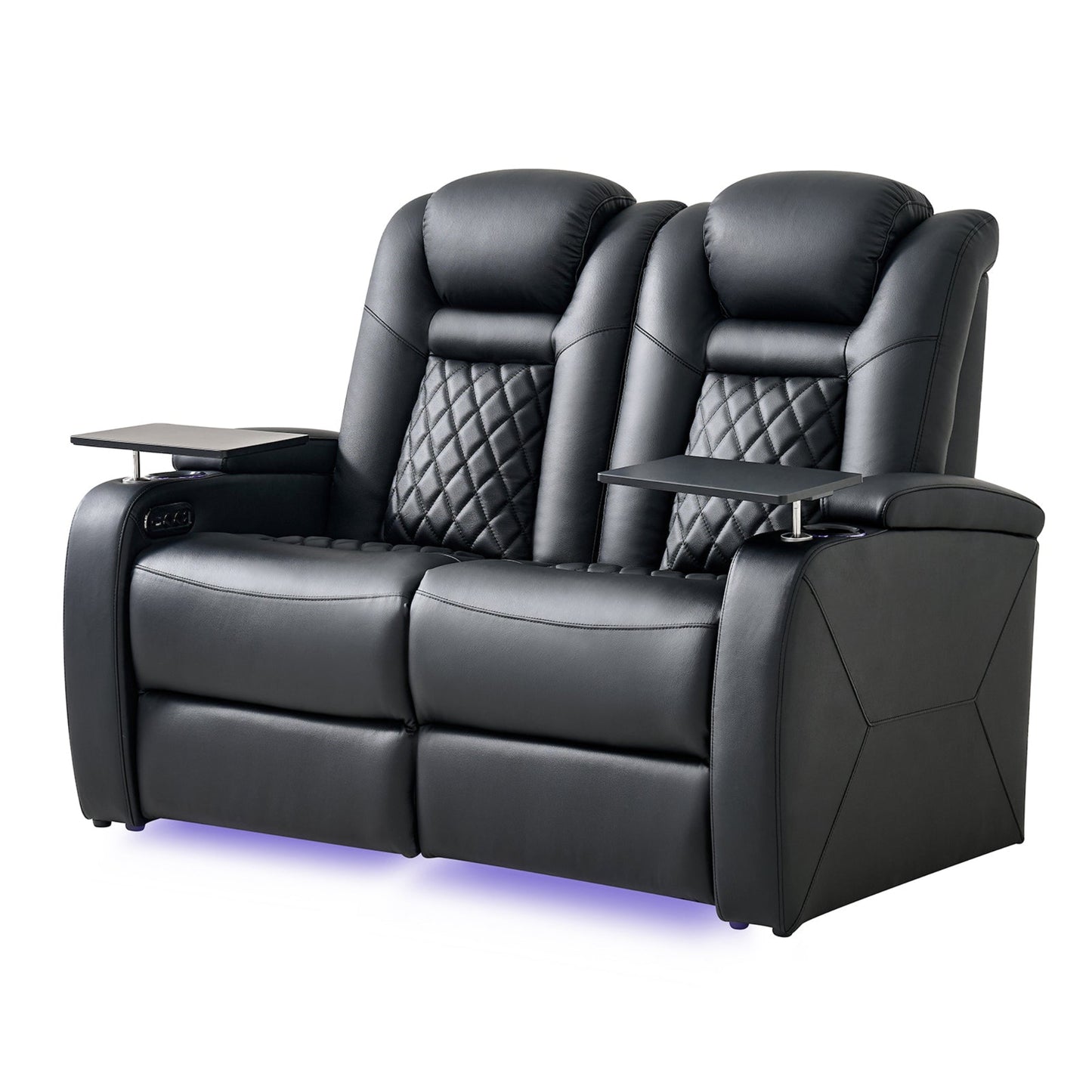 soothroom 2 Seat Home Theater Seating Recliner with Loveseat Option