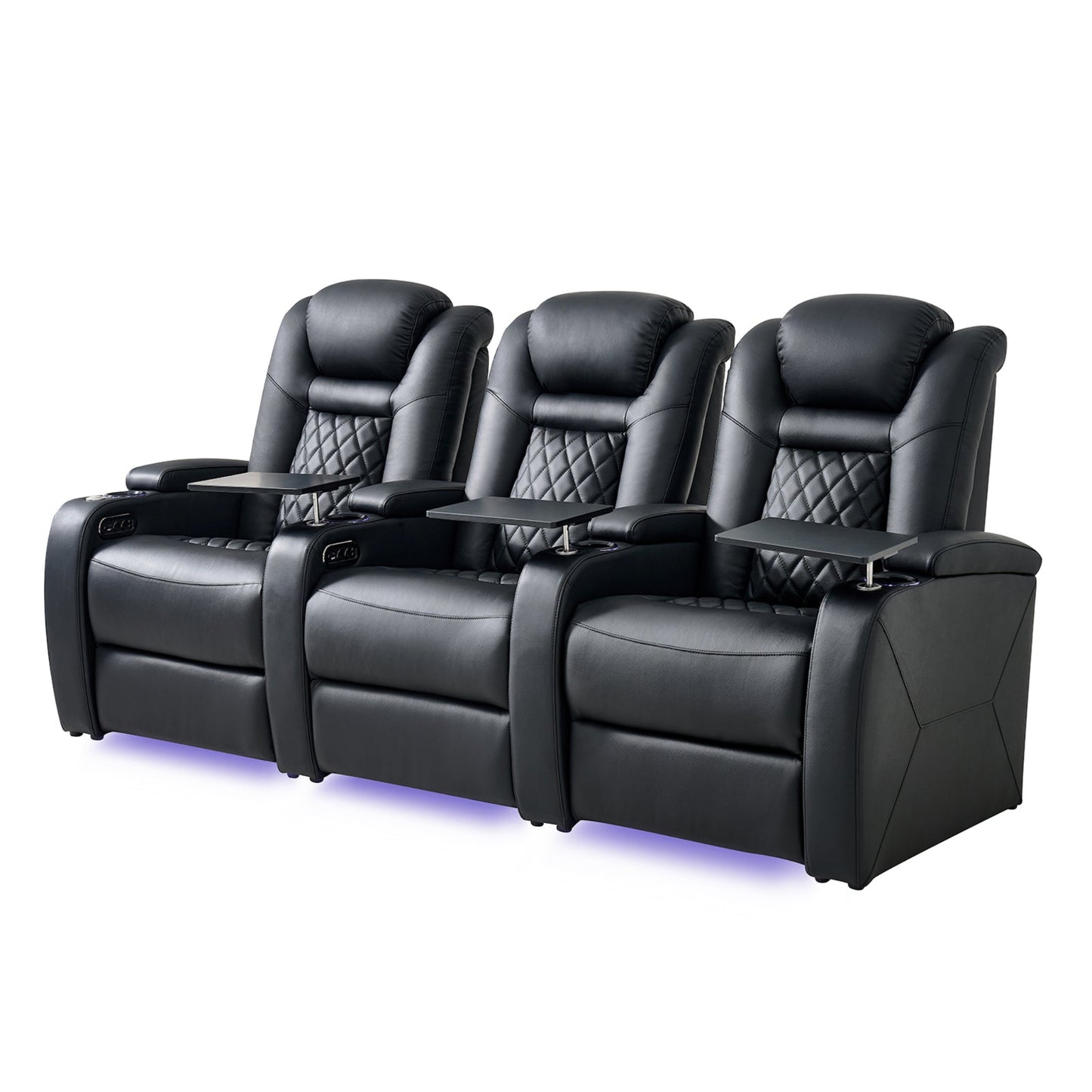 soothroom 3 Seat Power Reclining Theater Seating with Loveseat Option