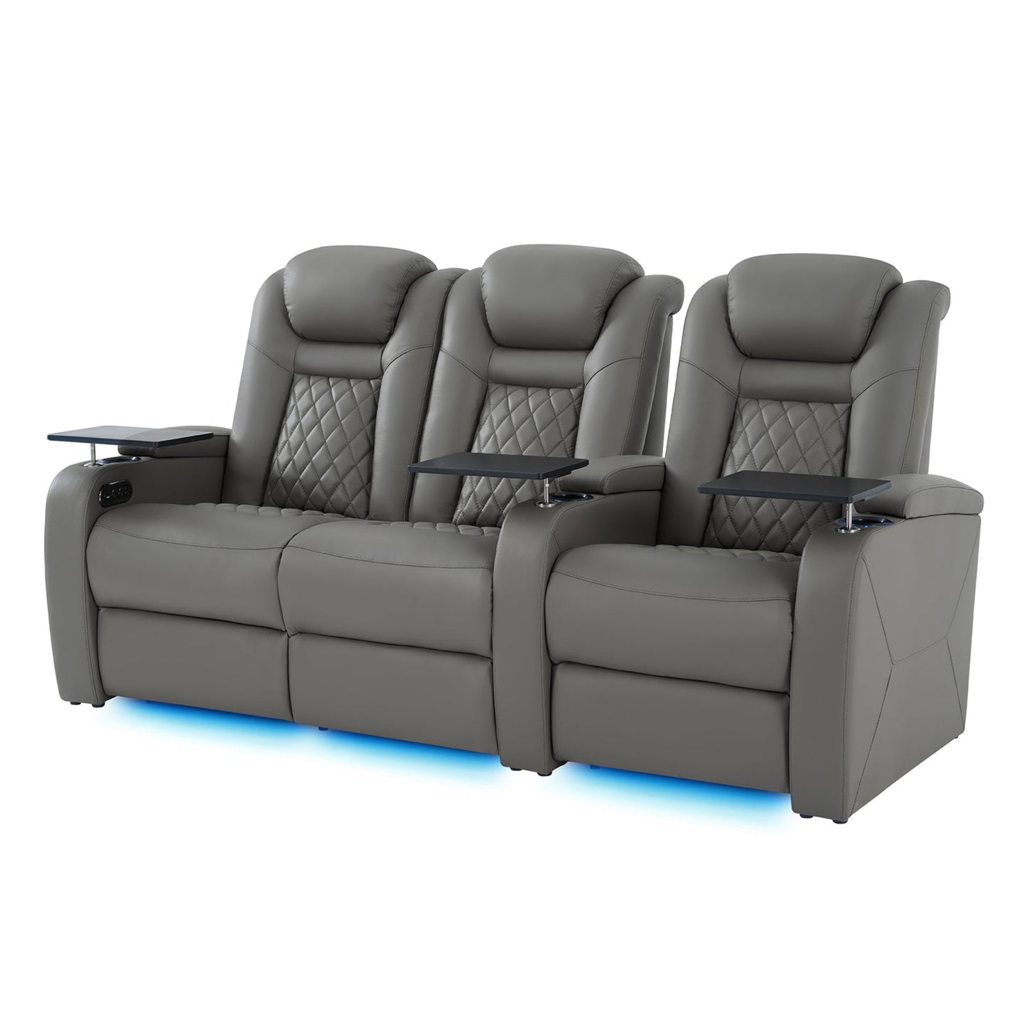 soothroom 3 Seat Power Reclining Theater Seating with Loveseat Option