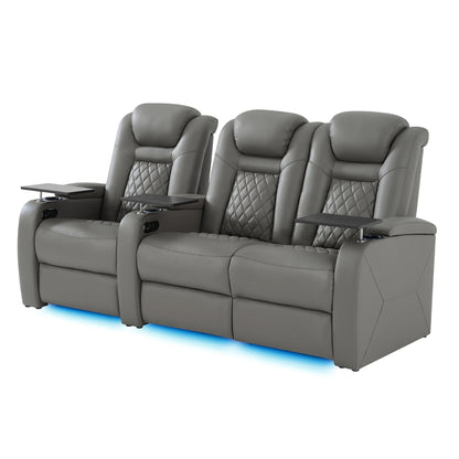 soothroom 3 Seat Power Reclining Theater Seating with Loveseat Option