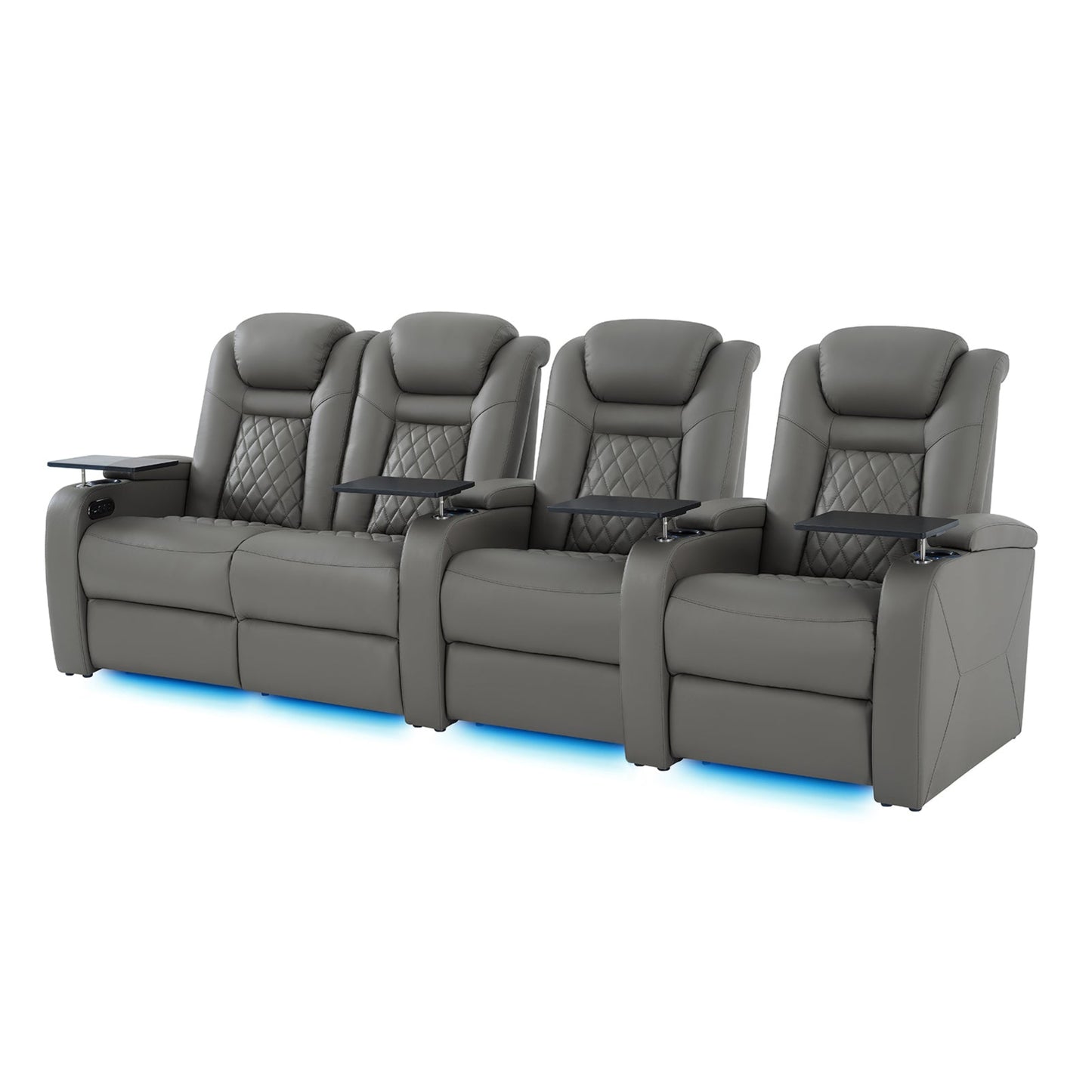 soothroom 4 Seat Home Cinema Recliner Seating with Loveseat Option