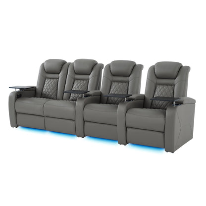 soothroom 4 Seat Home Cinema Recliner Seating with Loveseat Option