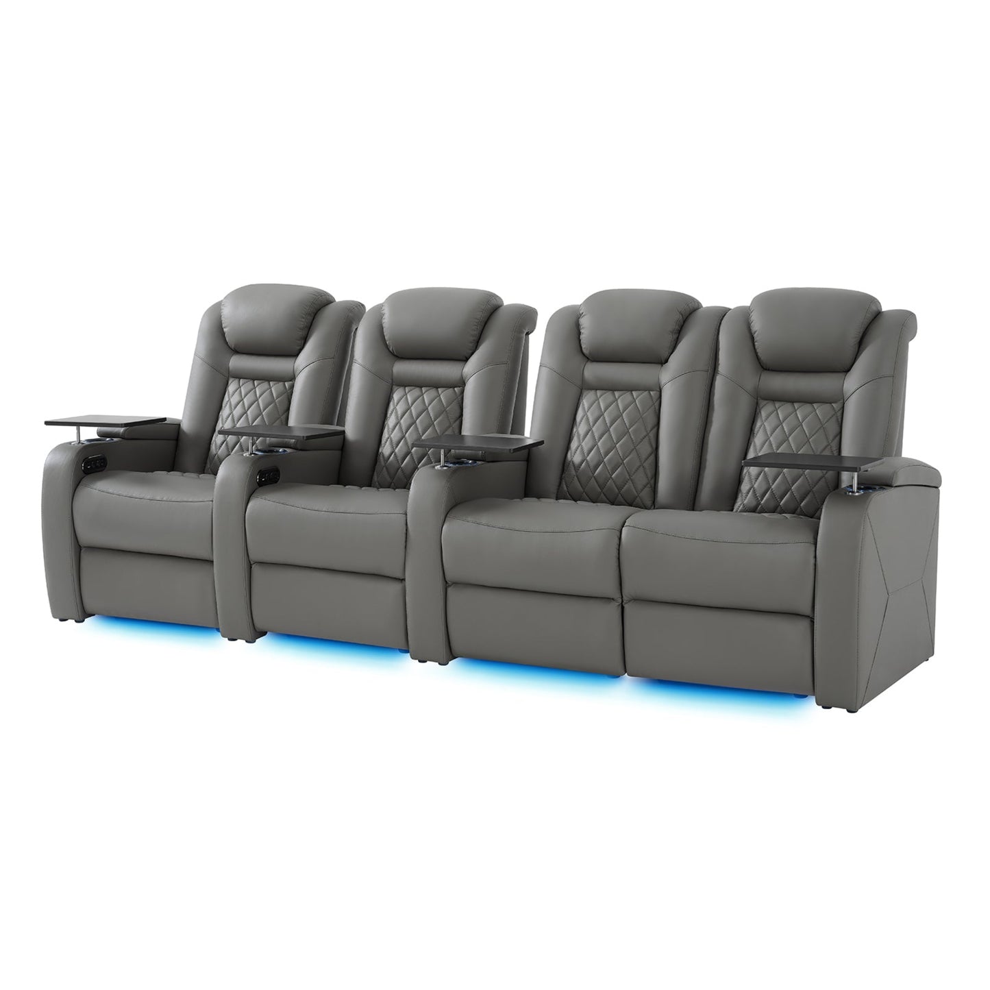 soothroom 4 Seat Home Cinema Recliner Seating with Loveseat Option