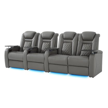 soothroom 4 Seat Home Cinema Recliner Seating with Loveseat Option
