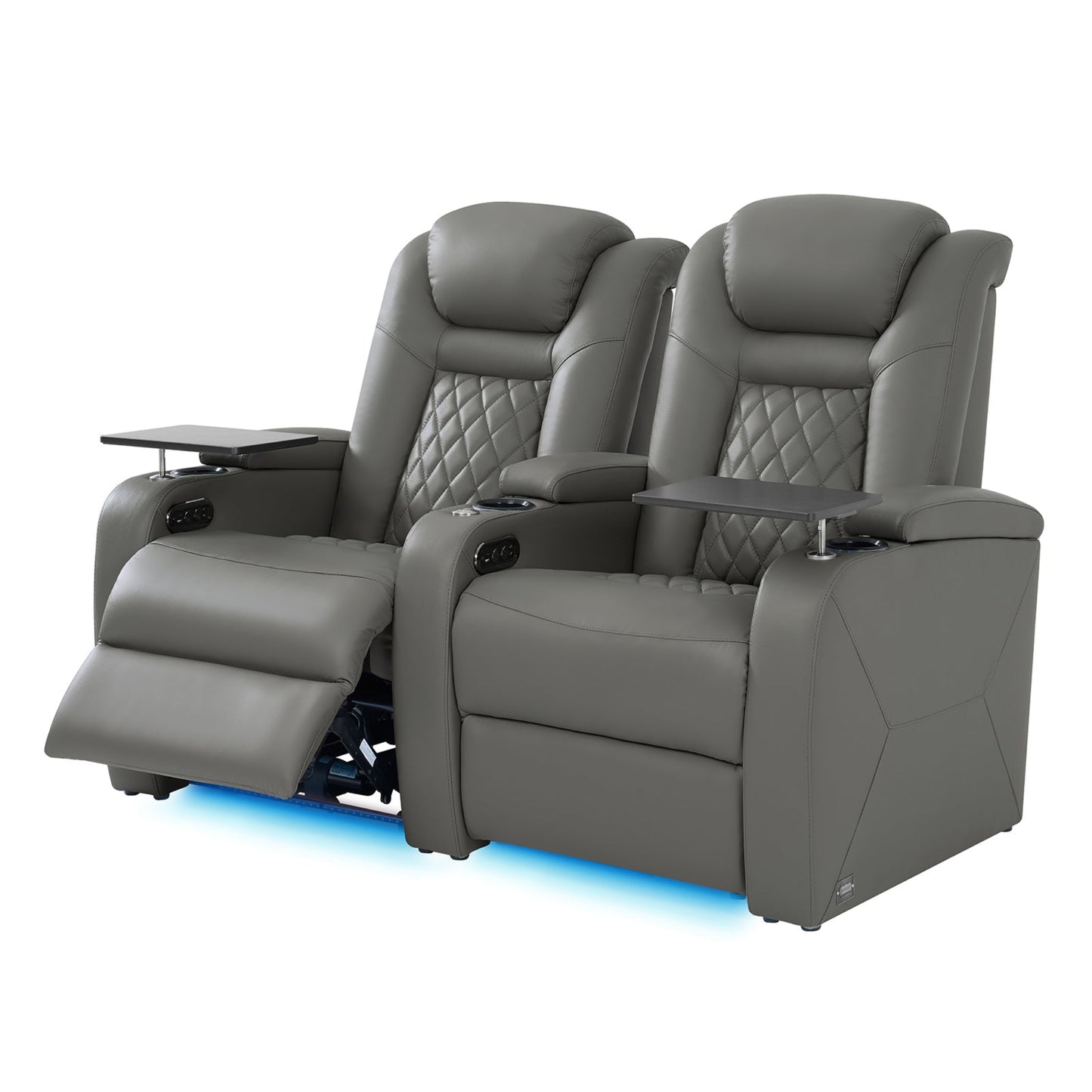 soothroom 2 Seat Home Theater Seating Recliner with Loveseat Option