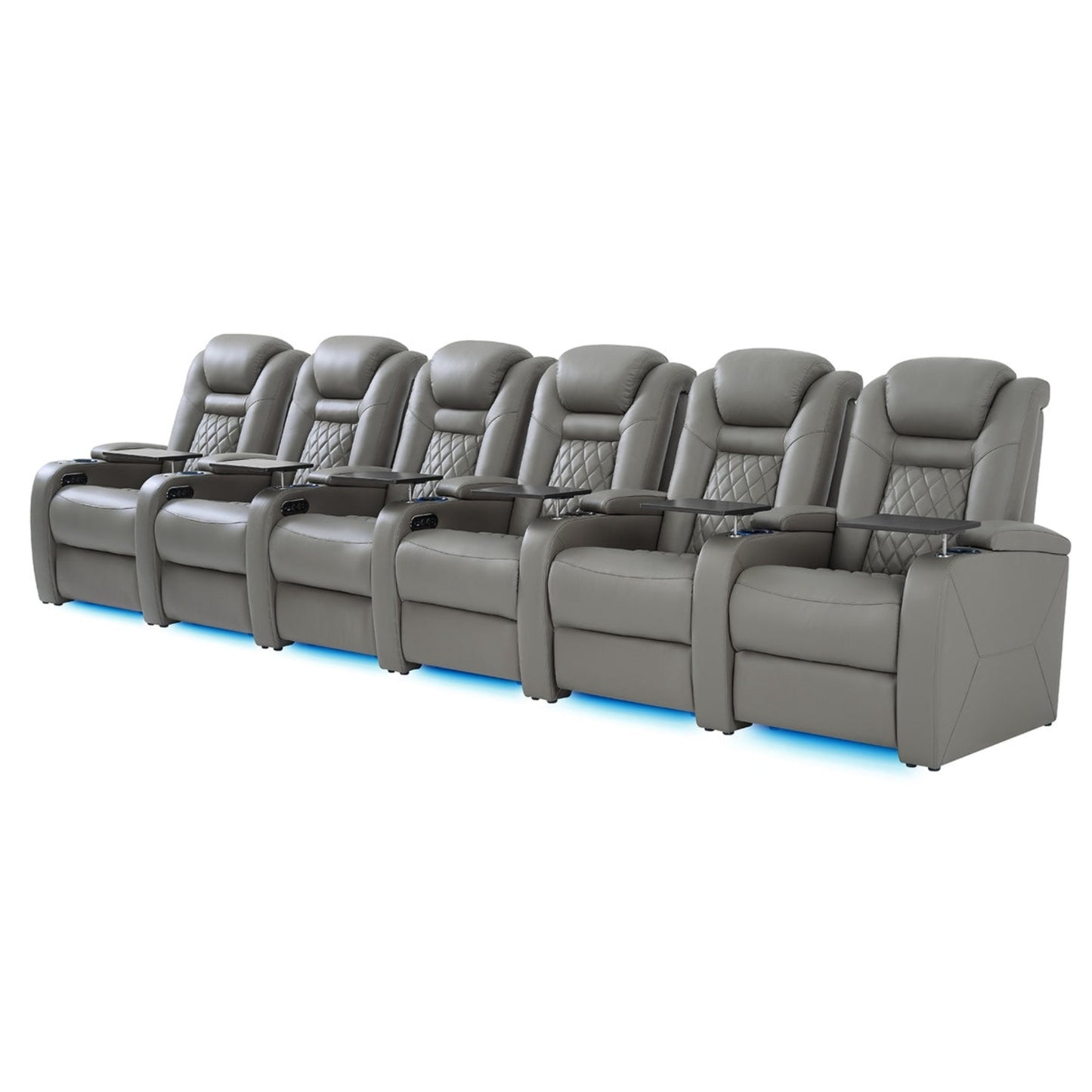 soothroom 6 Seat Home Theater Seating Chairs with Power Reclining