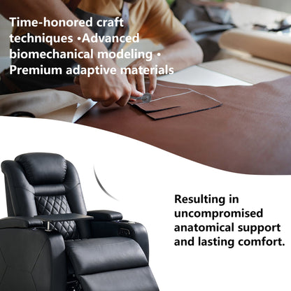 soothroom 5 Seat Reclining Home Theater Seating Row with LED Lighting