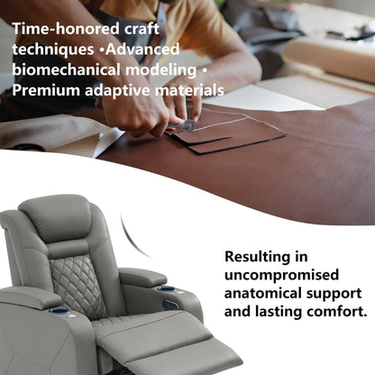 soothroom 5 Seat Reclining Home Theater Seating Row with LED Lighting